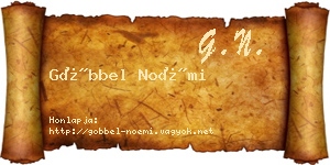 Göbbel Noémi névjegykártya